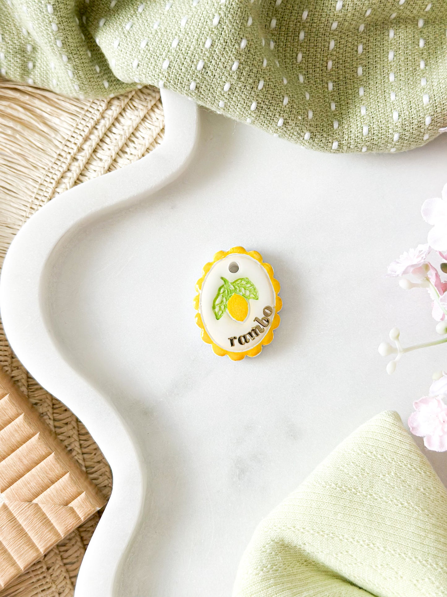 lemon drop | pet id tag