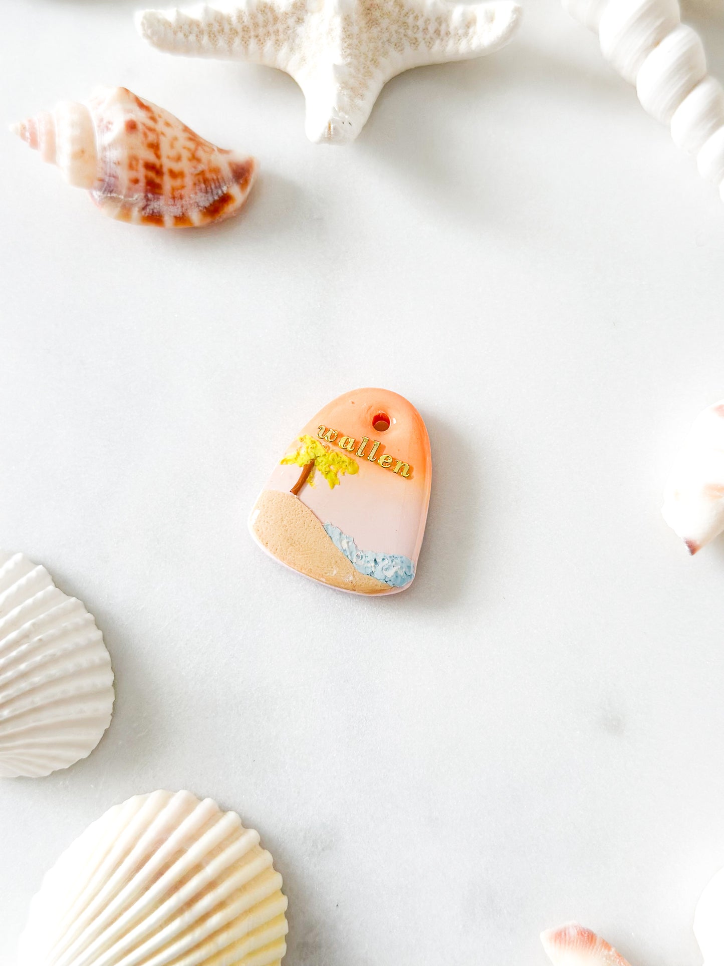 sunset paradise | pet id tag