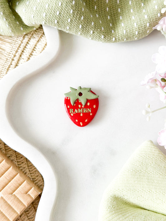 strawberry | pet id tag