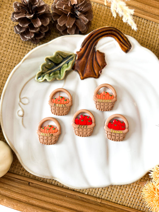 fall basket | pet id tag