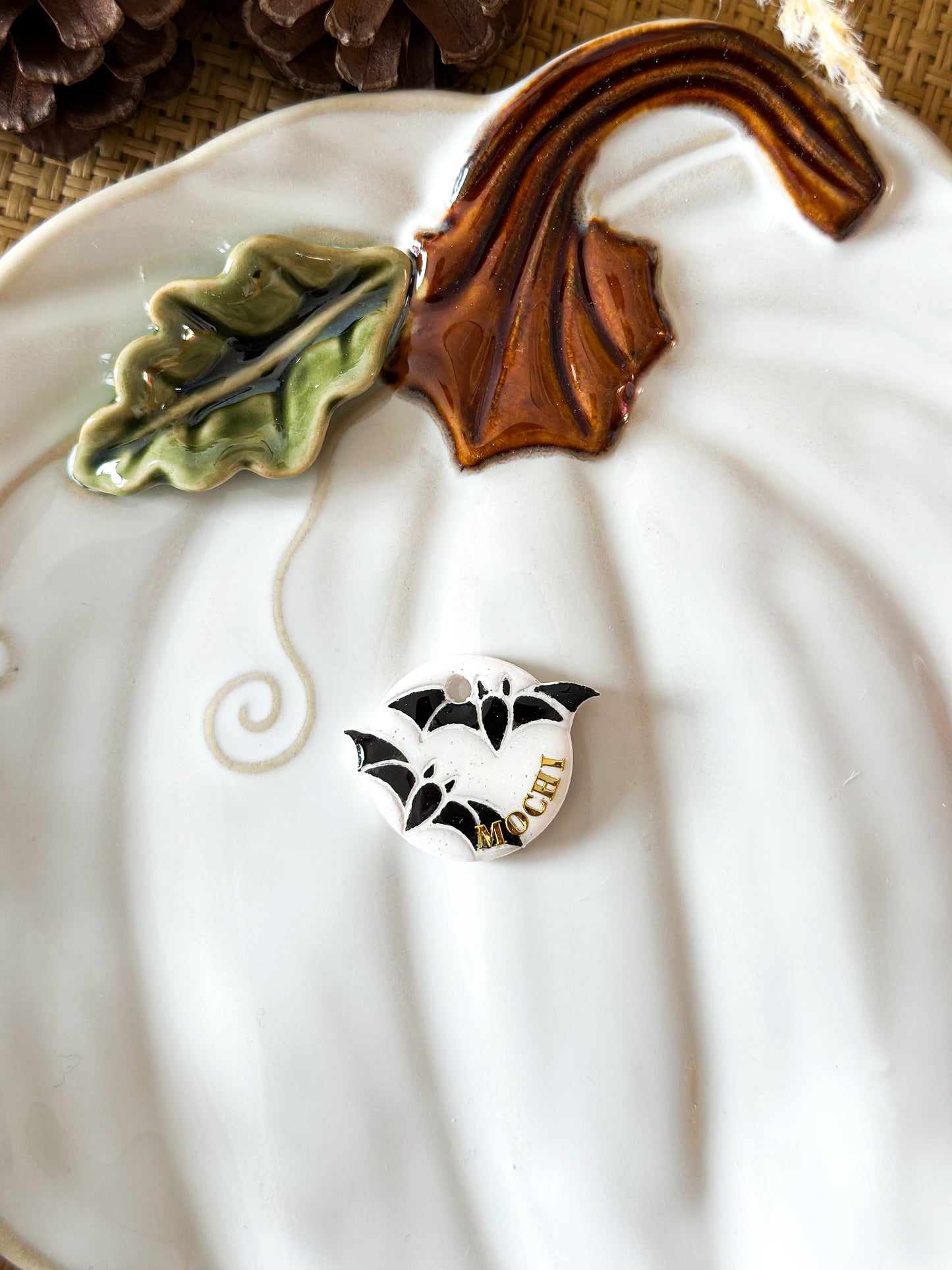 batty moon | pet id tag