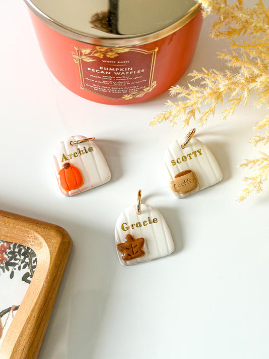 textured fall| pet id tag