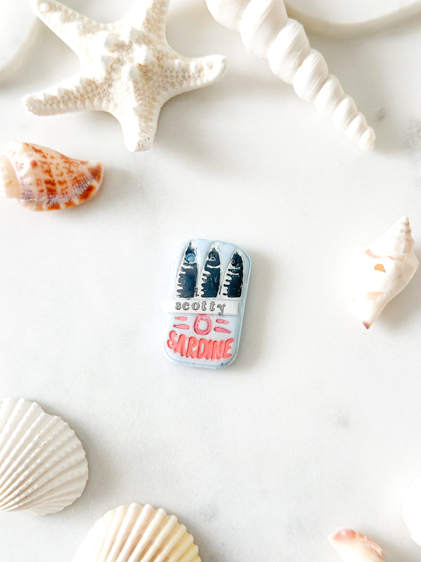 canned sardines | pet id tag