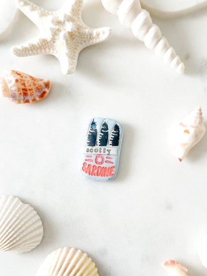 canned sardines | pet id tag