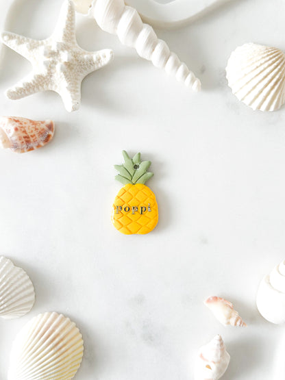 pineapple | pet id tag