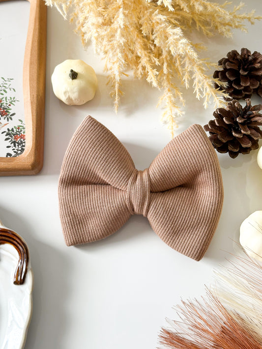 mocha classic dog bow