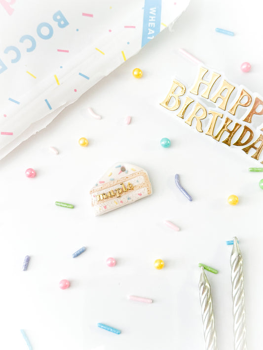 confetti cake slice | pet id tag