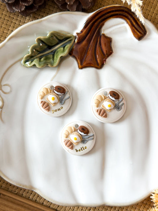 breakfast plate | pet id tag