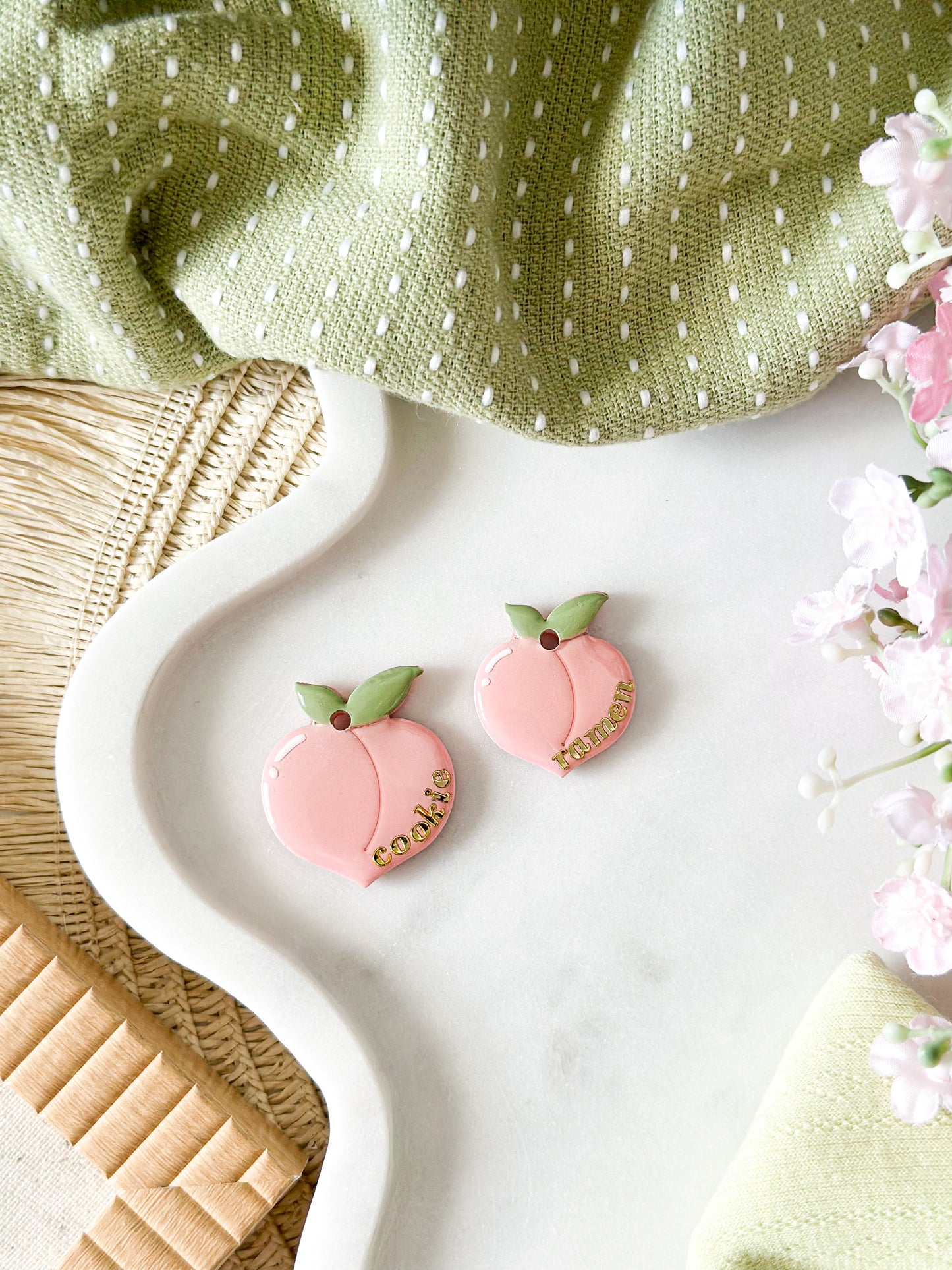 peach | pet id tag