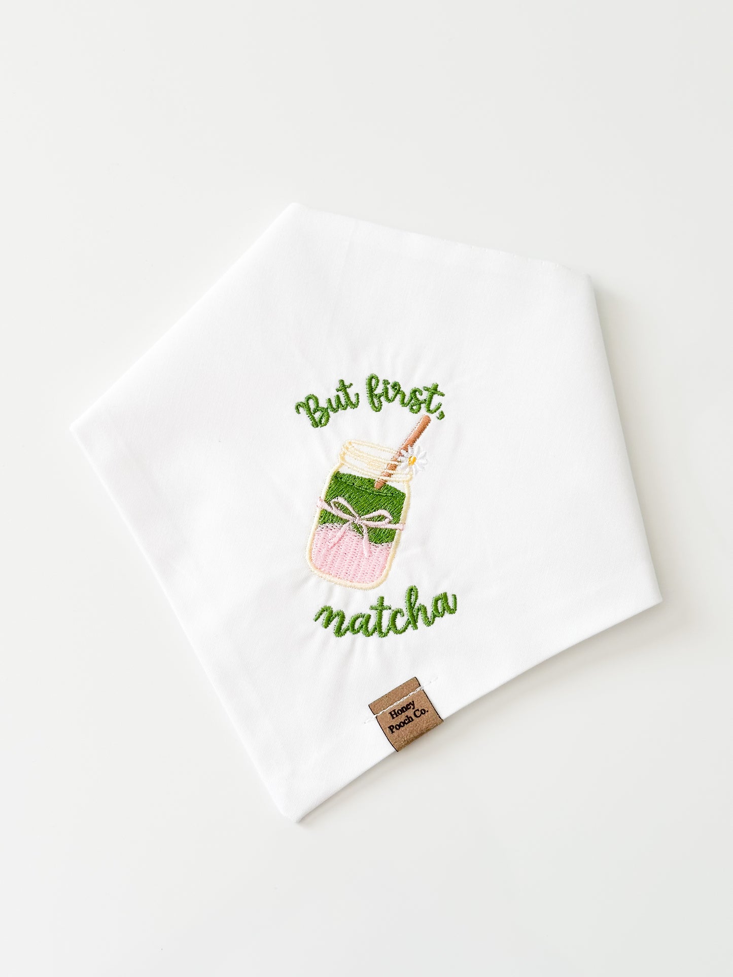 "but first, matcha"| pet bandana