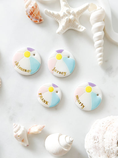 beach ball | pet id tag