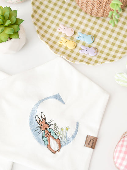 peter rabbit initial | pet bandanna