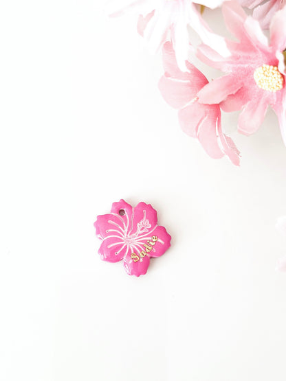 hibiscus | pet id tag