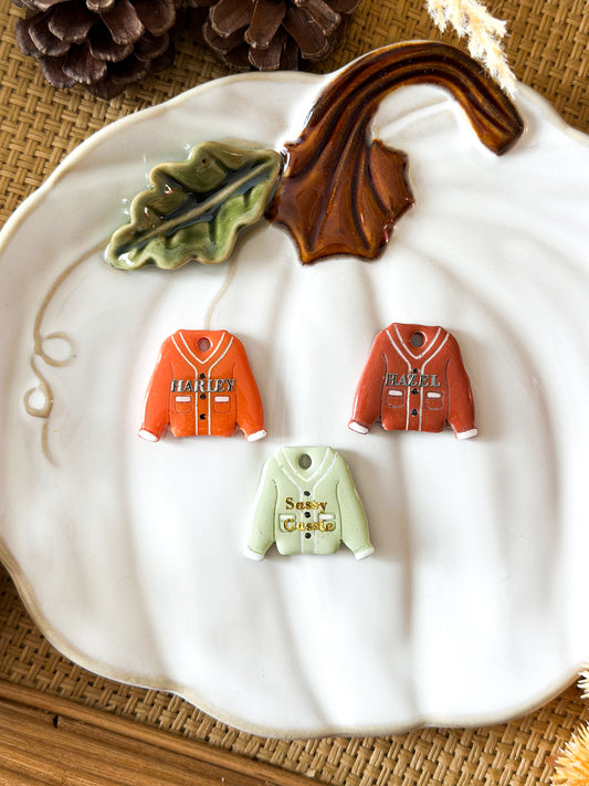 cardigan | pet id tag