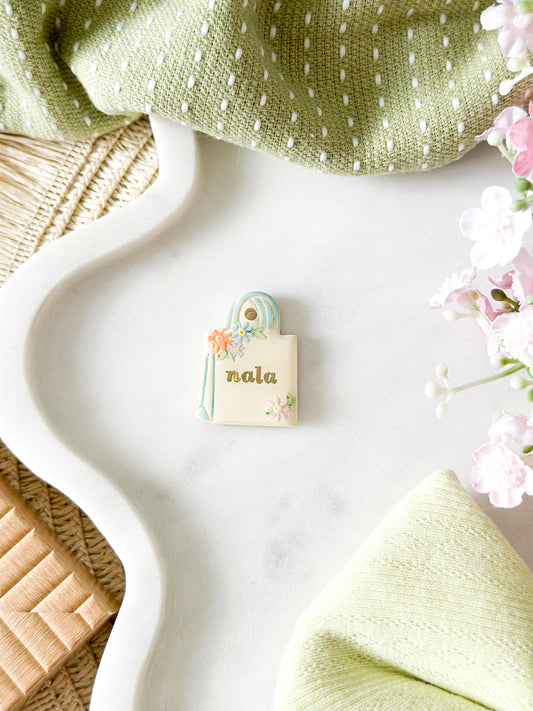 tote-ally floral | pet id tag