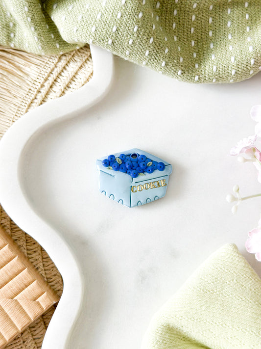 basket of blueberries | pet id tag