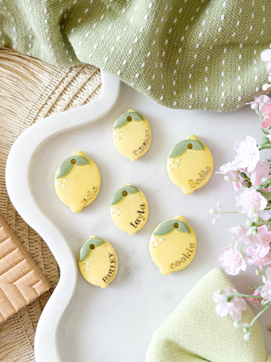 lemon| pet id tag