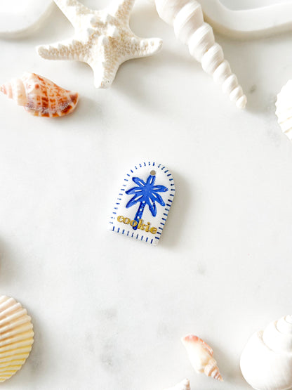 island palm | pet id tag