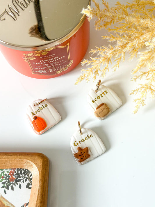 textured fall| pet id tag