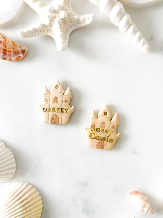 sand castle | pet id tag
