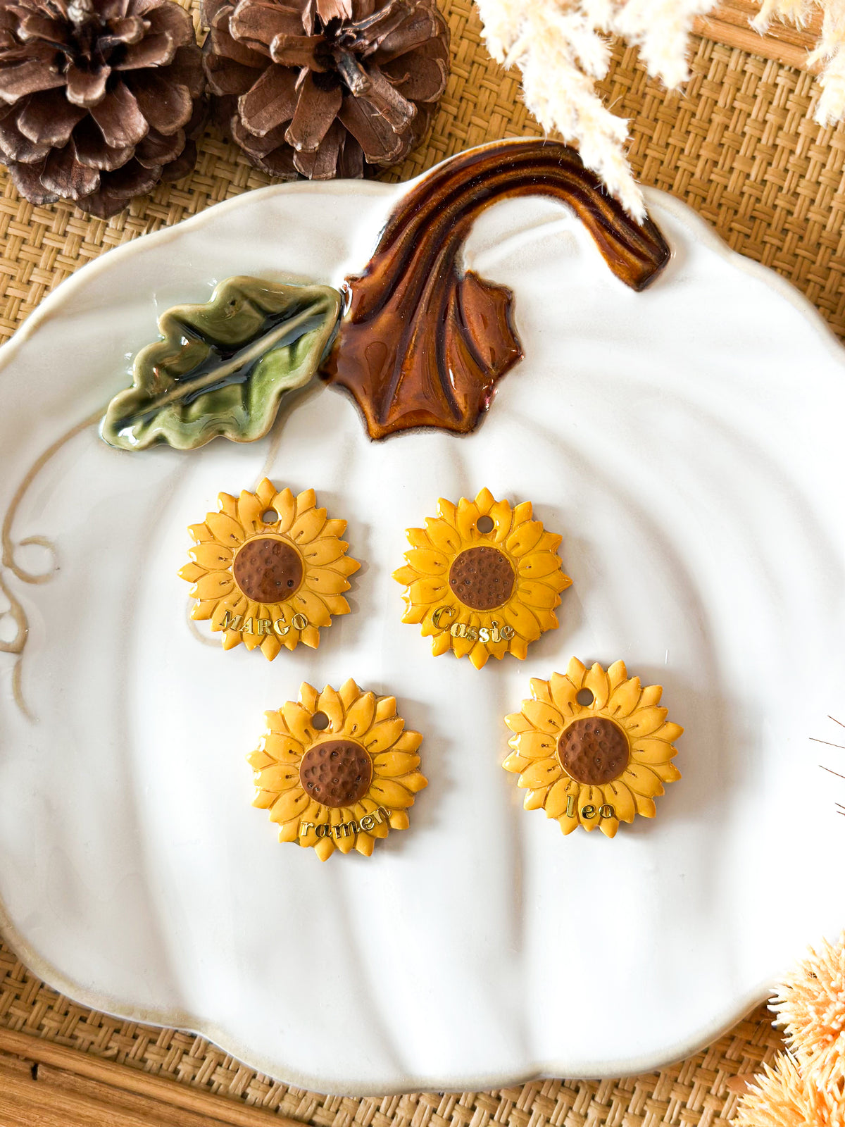 sunflower | pet id tag