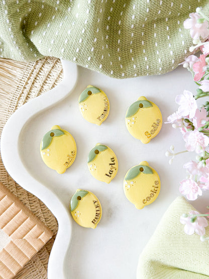 lemon| pet id tag