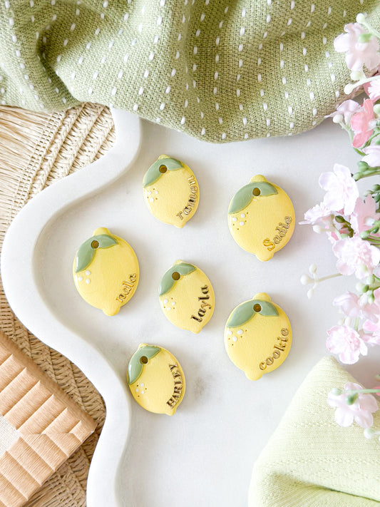 lemon| pet id tag