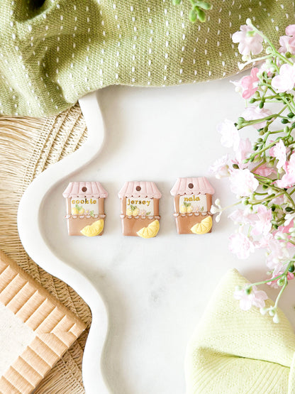 lemonade market stand | pet id tag