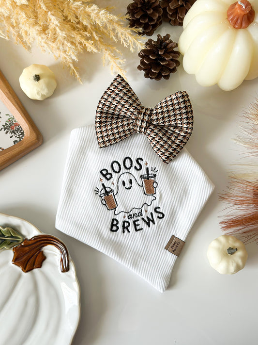 "boos & brews" | pet bandana