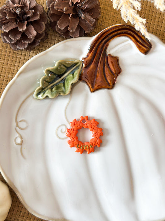 fall wreath | pet id tag
