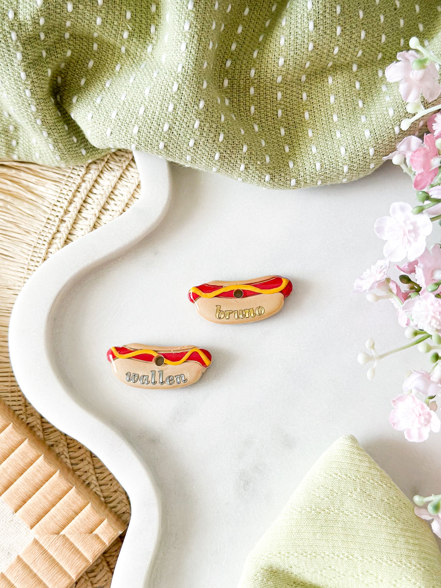 hot dog | pet id tag