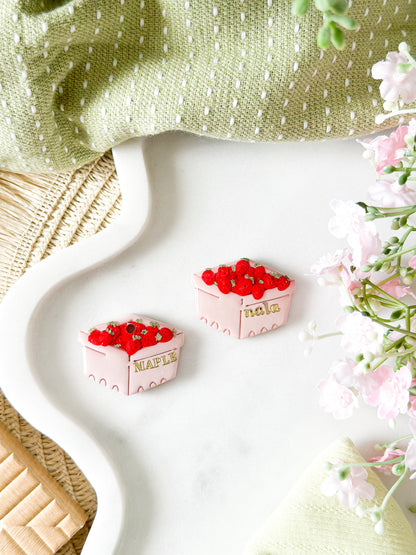 basket of strawberries | pet id tag