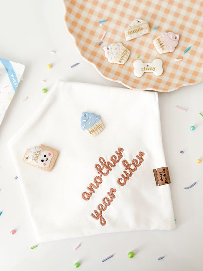 "another year cuter" | pet bandanna