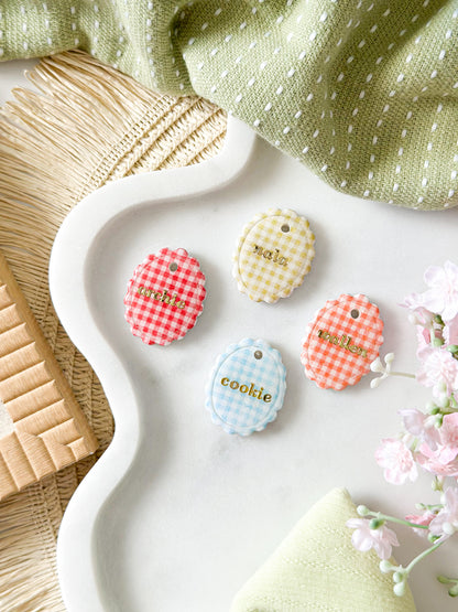 cottage gingham | pet id tag