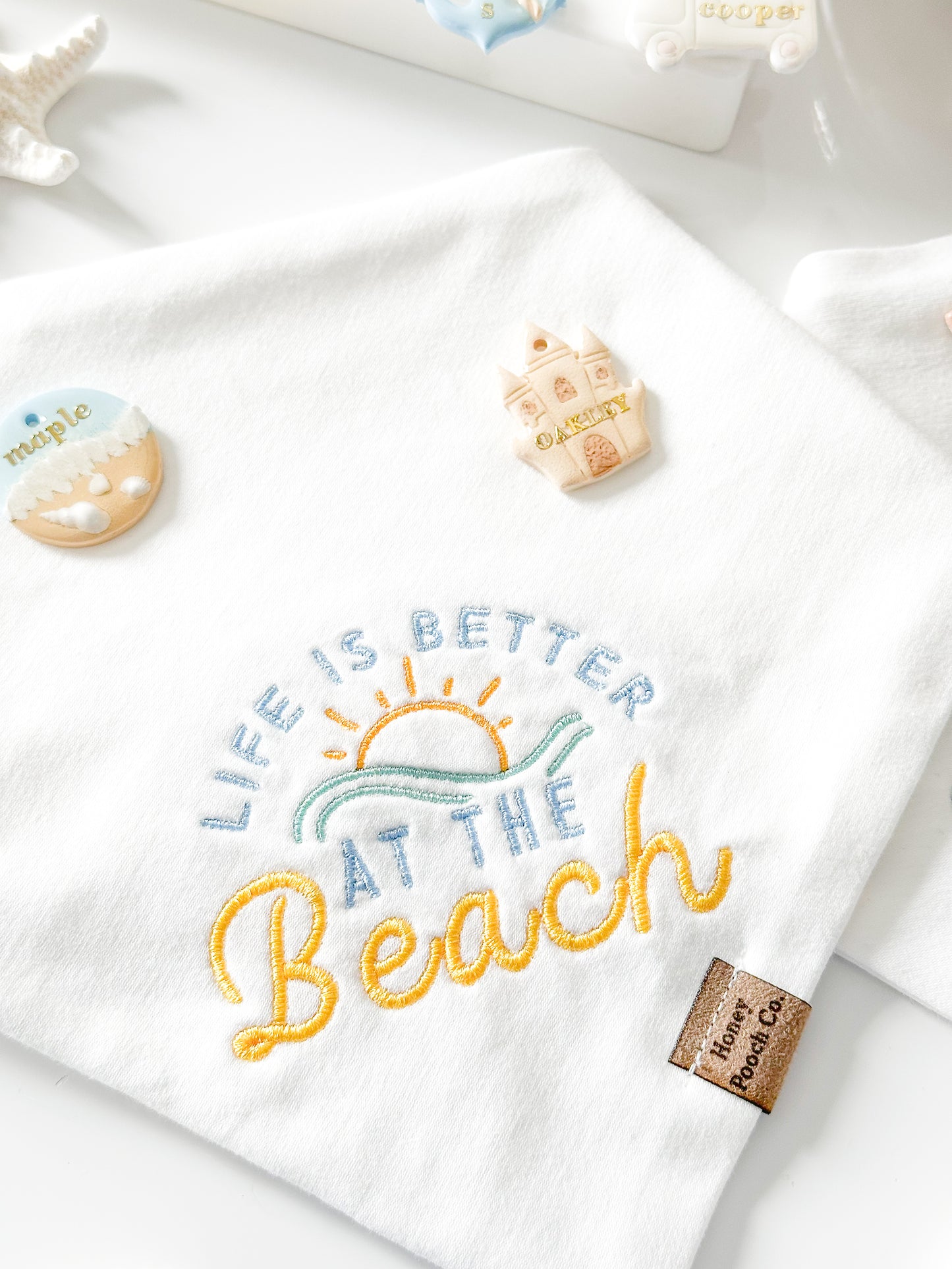 "life is better at the beach"| pet bandana