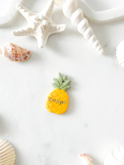 pineapple | pet id tag
