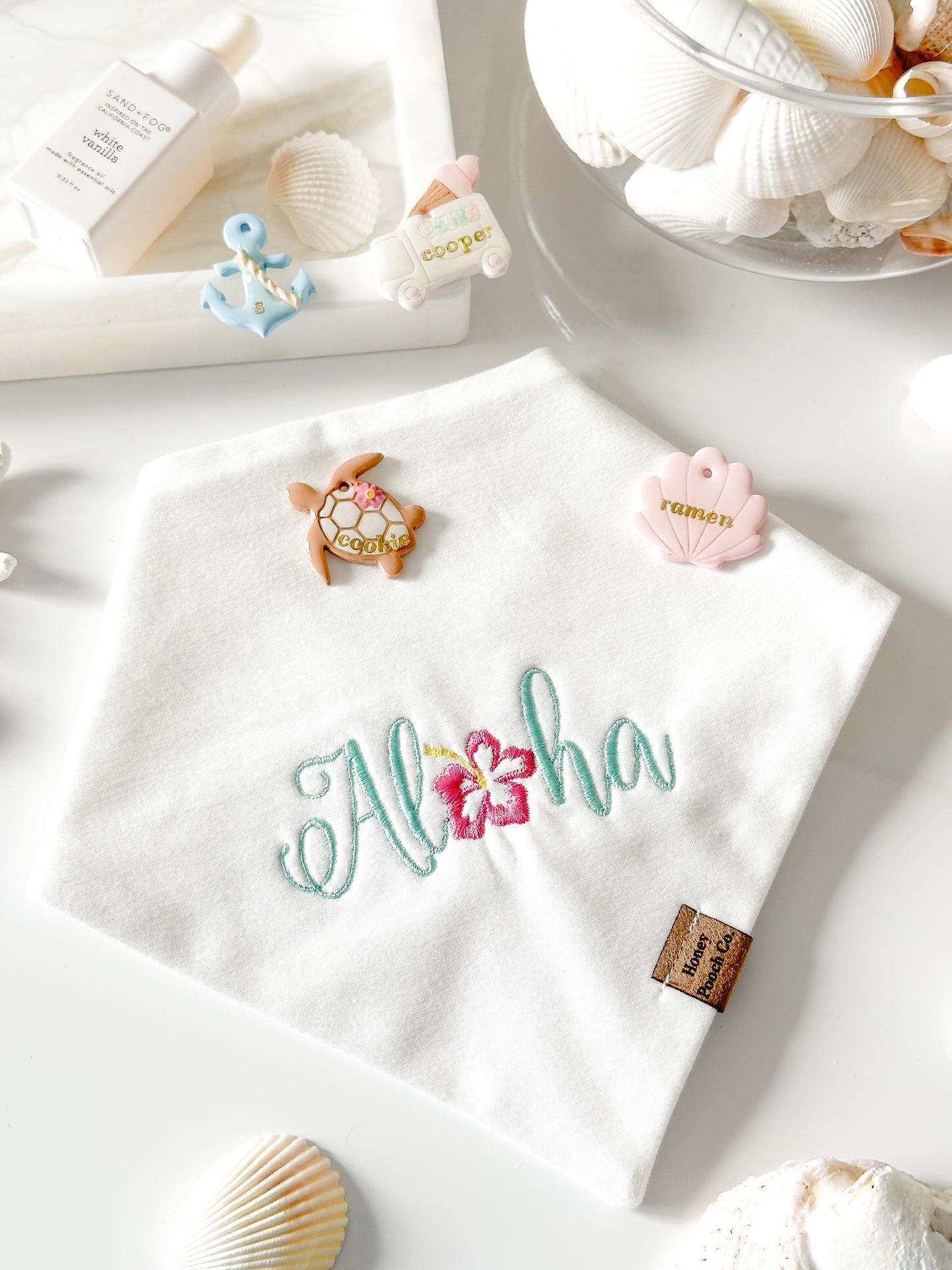 "aloha"| pet bandanna
