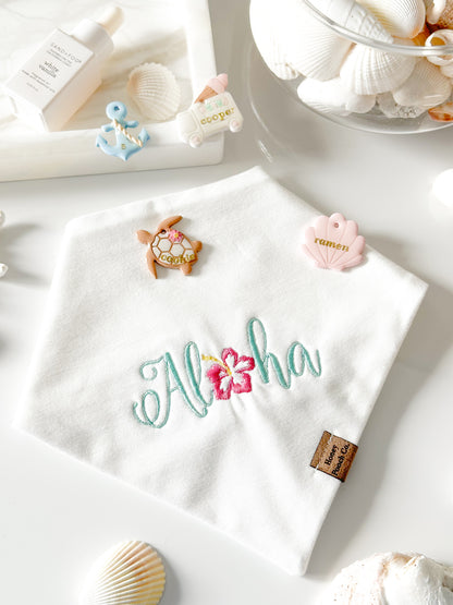 "aloha"| pet bandanna