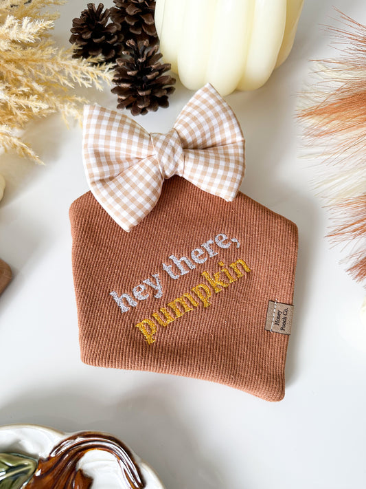 "hey there, pumpkin" | pet bandana