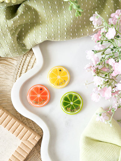 citrus fruit slice | pet id tag
