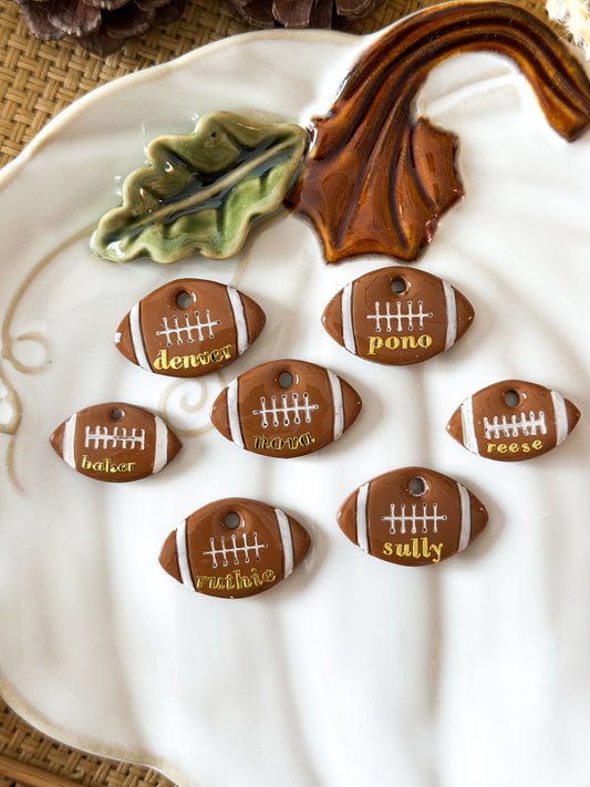 football | pet id tag