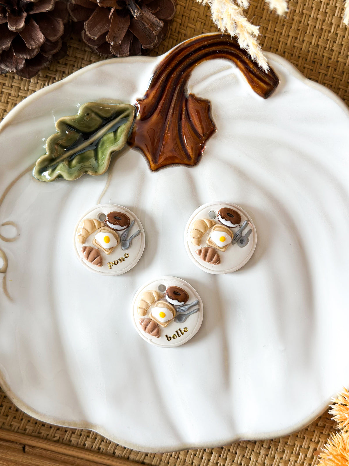 breakfast plate | pet id tag