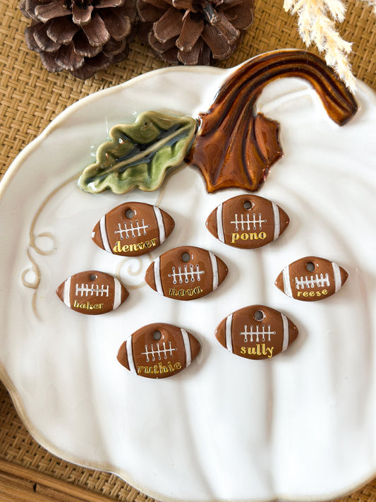 football | pet id tag