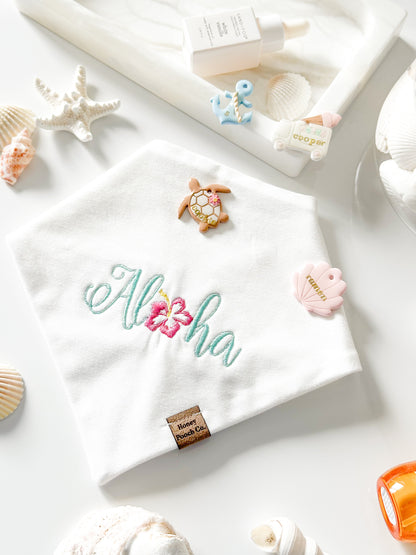 "aloha"| pet bandanna