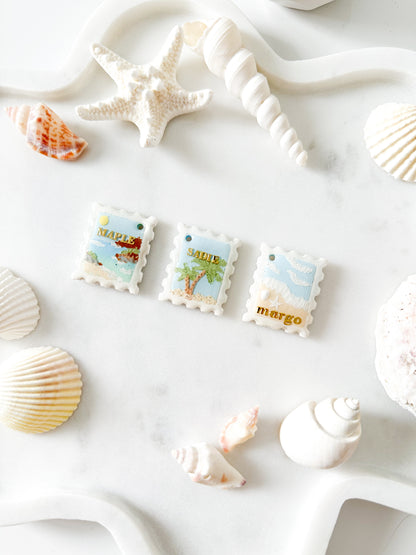 postage stamp | pet id tag