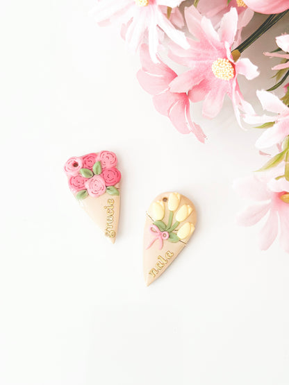 bouquet of flowers | pet id tag