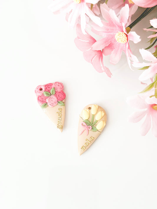 bouquet of flowers | pet id tag