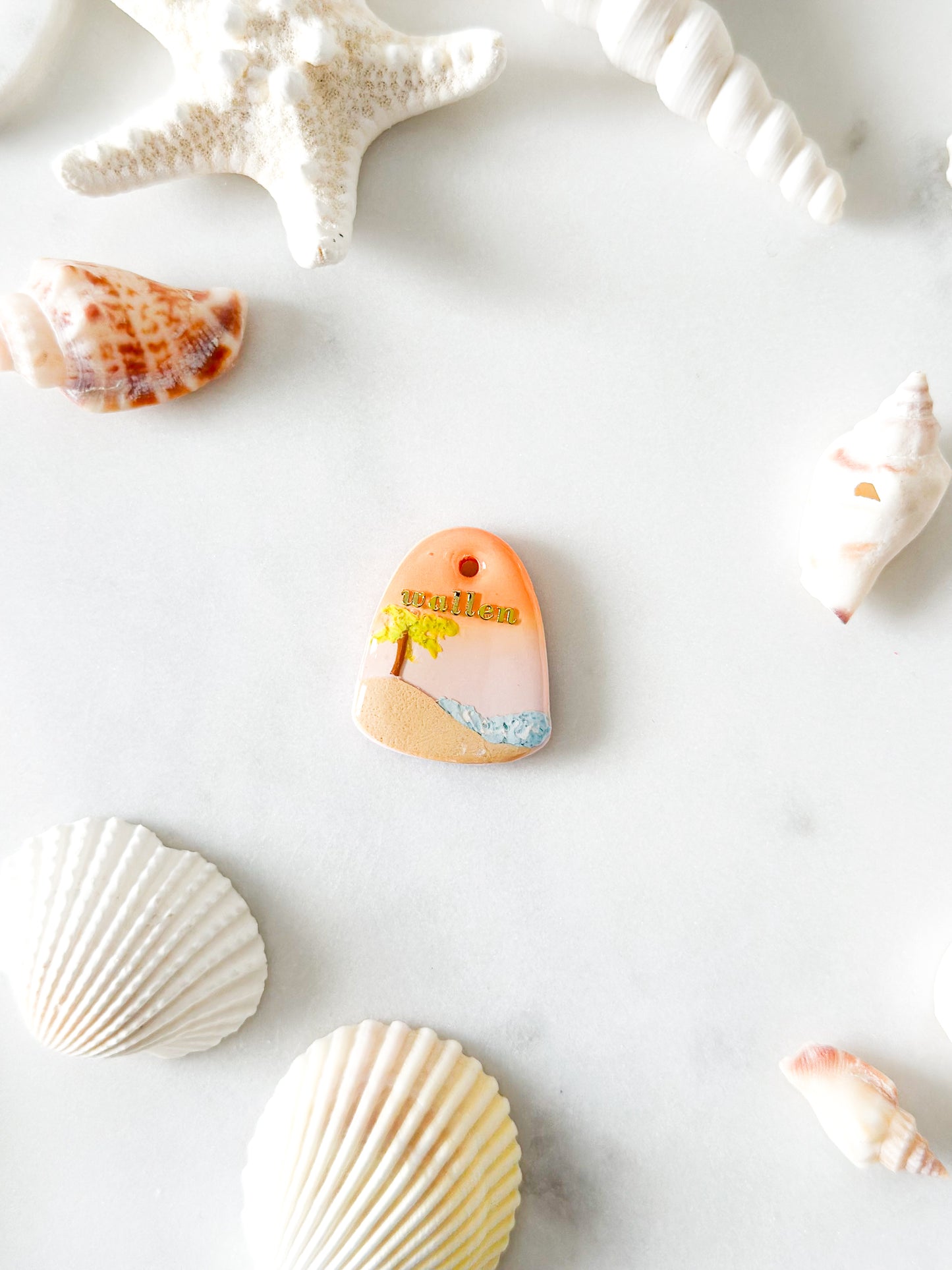 sunset paradise | pet id tag