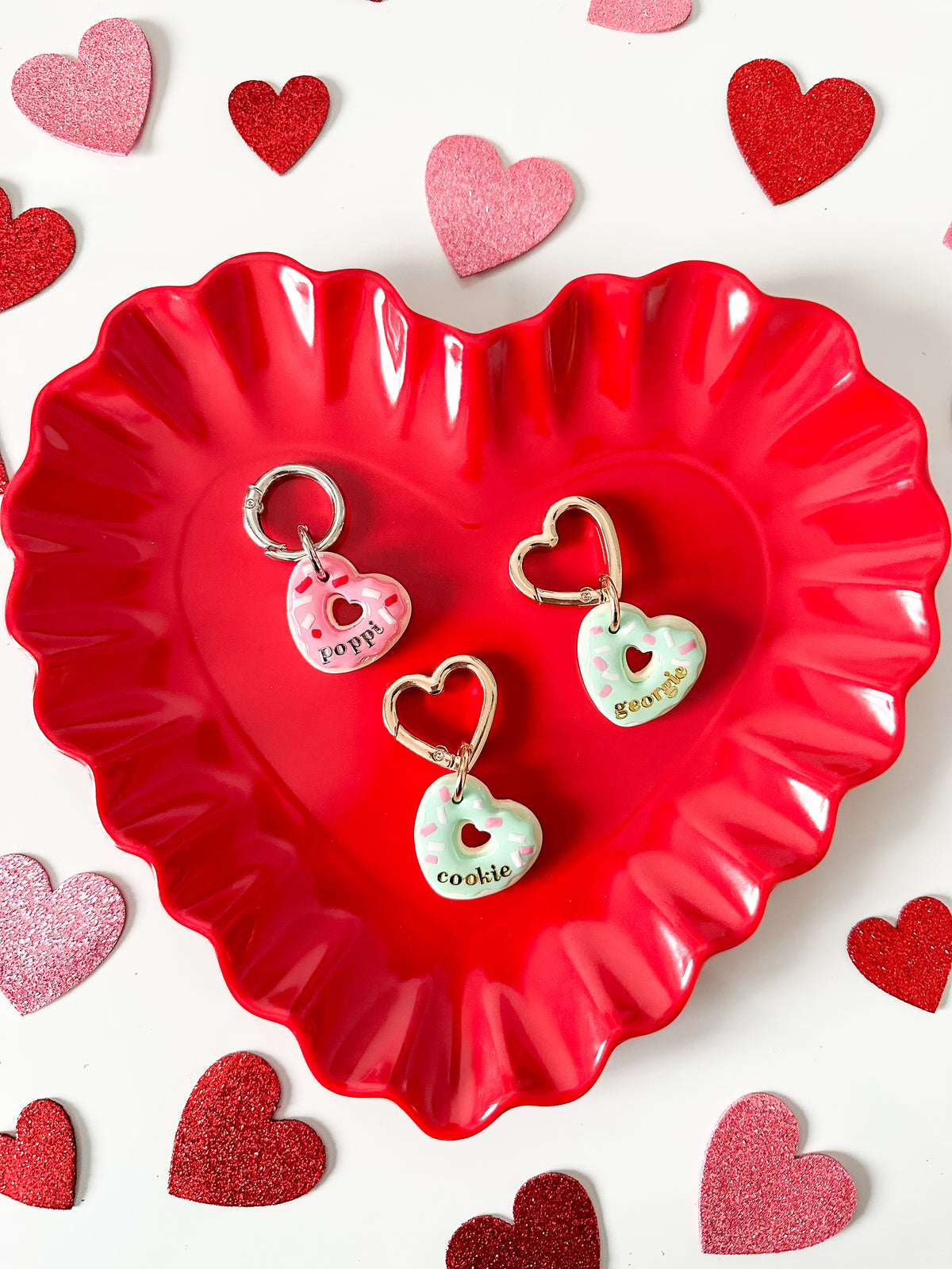 heart donut | pet id tag