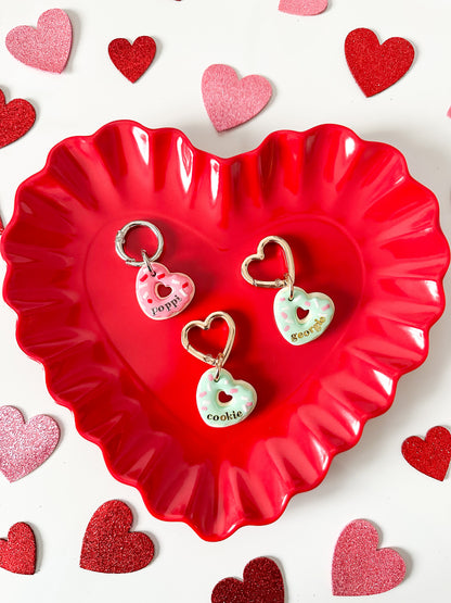 heart donut | pet id tag